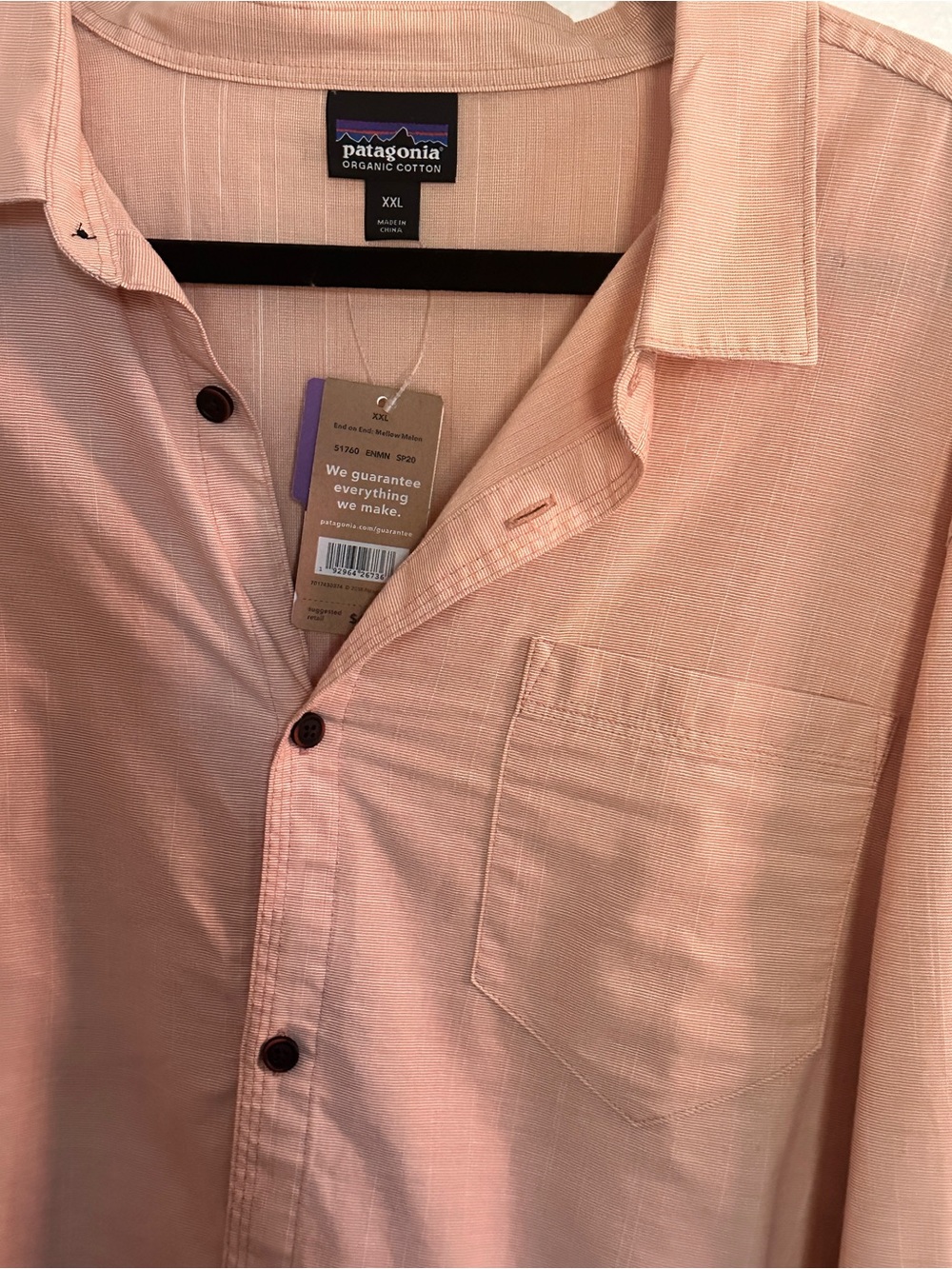 Patagonia Men's Button-Up Shirt in Peach XXL - Picture 2 of 6